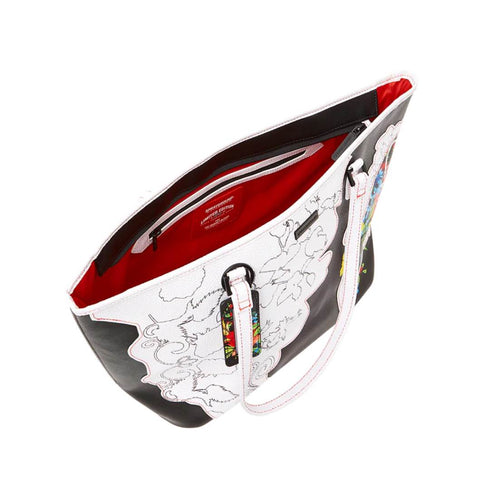 BOLSO DE MANO NEGRO FLORAL CUT SPRAYGROUND
